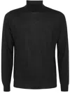 Drumohr High Neck Merino Wool Sweater In Black