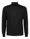 Drumohr High Neck Merino Wool Sweater In Black