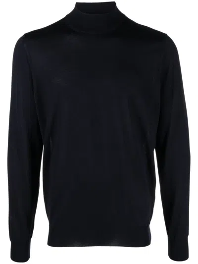 Drumohr Turtleneck Sweather Modern Clothing In Blue