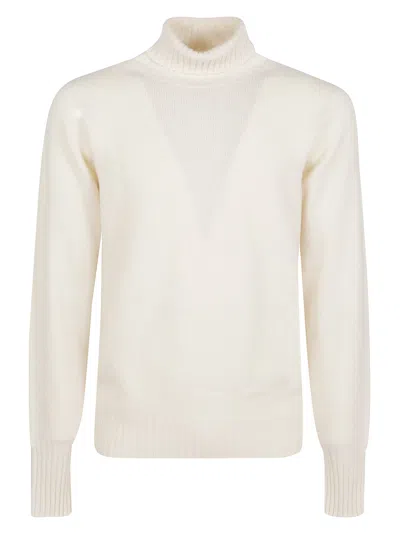 Drumohr Turtleneck Thin Wool Long Sleeves Sweather In Multi
