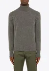 Drumohr Grey Wool Turtleneck In Gray