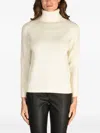 Drumohr Turtleneck Long Sleeve Knit Sweater In Neutral