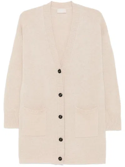 Drumohr V-neck Cardigan In Beige