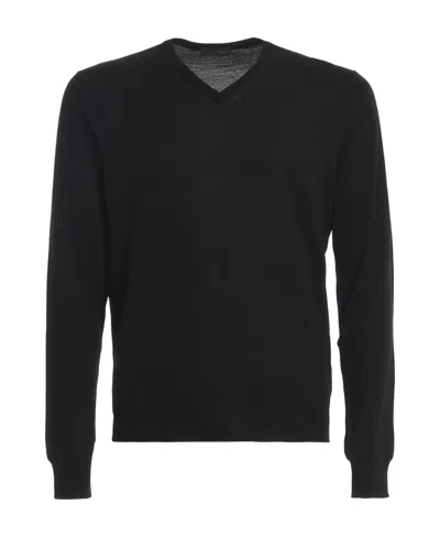 Drumohr V-neck Jumper In Black