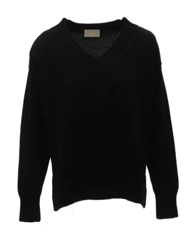 Drumohr V-neck Merino Jumper In Black