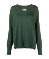 Drumohr V-neck Merino Wool Jumper In Green