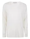 Drumohr V-neck Ribbed Sweater In White