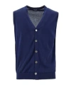 Drumohr V-neck Sleeveless Vest In Blue