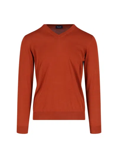 DRUMOHR V-NECK SWEATER - ORANGE