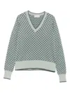 Drumohr V-neck Sweater In Green