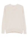 Drumohr Long Sleeve V-neck Sweater In Neutral