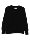 Drumohr V-neck Wool Sweater In Black
