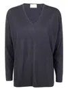 Drumohr V-neck Wool Sweater In Blue