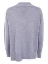 Drumohr Long Sleeve V Neck Sweat In Gray