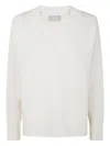 Drumohr V-neck Wool Sweater In White