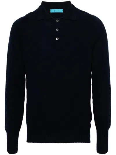 DRUMOHR VIRGIN WOOL KNITTED POLO SHIRT