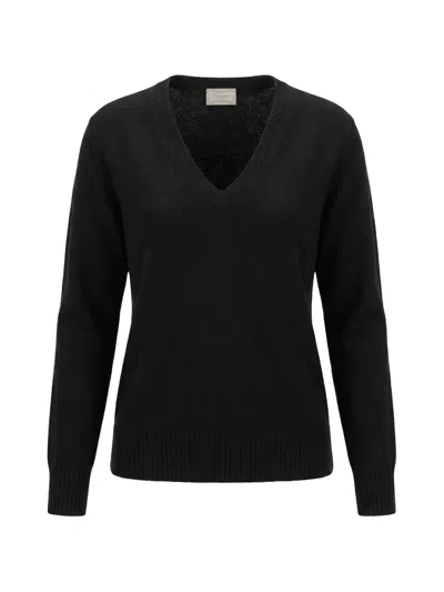 Drumohr V-neck Cashmere Sweater In Black
