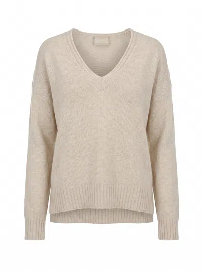 Drumohr V-neck Sweater In Beige