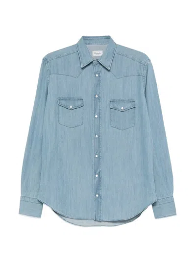 Drumohr Light Denim Shirt In Blue