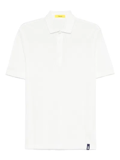 DRUMOHR WHITE COTTON POLO SHIRT