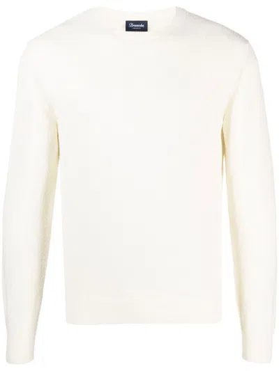 DRUMOHR WHITE CREWNECK SWEATER