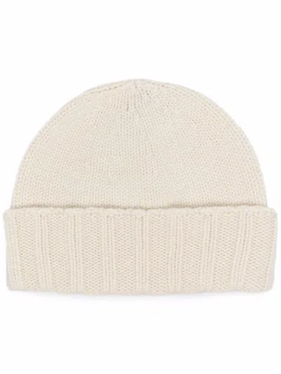 Drumohr White Knitted Beanie Hat