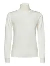 DRUMOHR WHITE MERINOS SUPERFINE 140S WOOL TURTLENECK