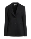 Drumohr Woman Blazer Black Size 6 Virgin Wool, Viscose, Silk In Black