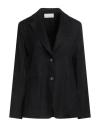 Drumohr Woman Blazer Black Size 8 Virgin Wool, Silk, Cashmere In Black