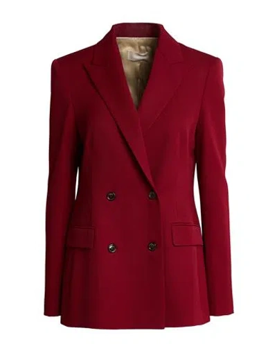 Drumohr Woman Blazer Burgundy Size 2 Virgin Wool
