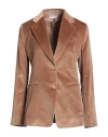 Drumohr Woman Blazer Camel Size 4 Cotton In Brown