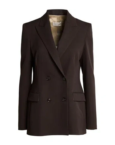 Drumohr Woman Blazer Dark Brown Size 2 Virgin Wool
