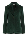 Drumohr Woman Blazer Dark Green Size 6 Cotton