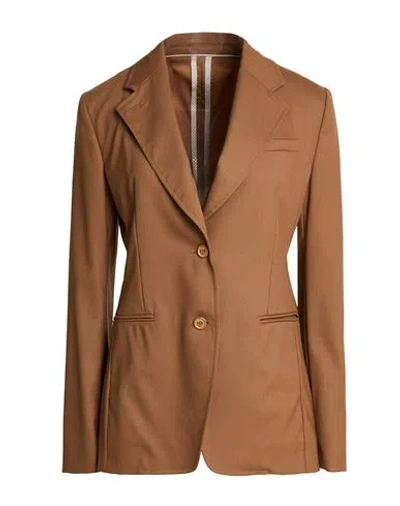 Drumohr Woman Blazer Light Brown Size 2 Virgin Wool, Elastane In Beige