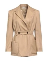Drumohr Woman Suit Jacket Sand Size 4 Virgin Wool In Beige