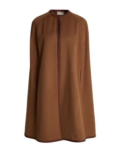 Drumohr Woman Cape Brown Size 2 Virgin Wool