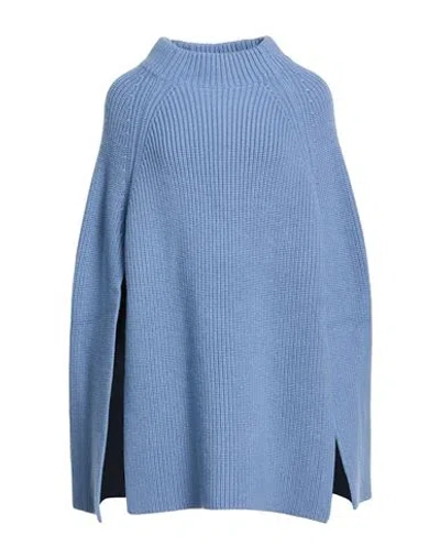 Drumohr Woman Cape Light Blue Size Xs Merino Wool