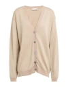 Drumohr Woman Cardigan Beige Size S Virgin Wool, Viscose, Polyester In Neutral