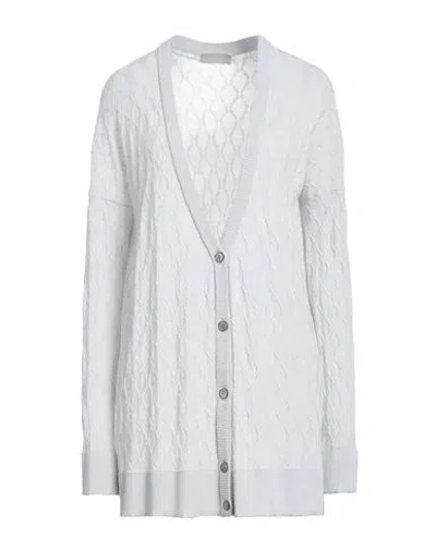 Drumohr Woman Cardigan Light Grey Size S Super 140s Wool In Animal Print