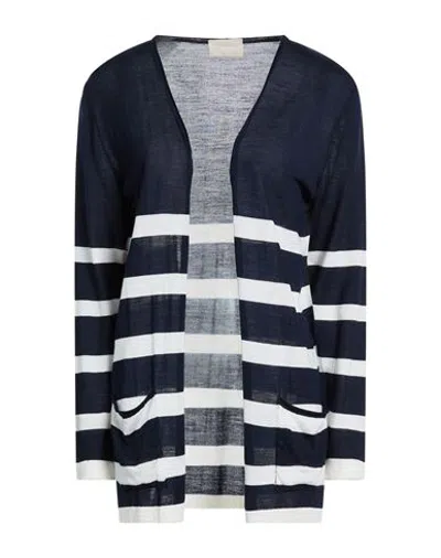 Drumohr Woman Cardigan Midnight Blue Size Xs Viscose, Virgin Wool