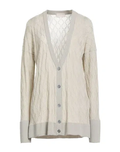 Drumohr Woman Cardigan Sage Green Size S Super 140s Wool In Multi