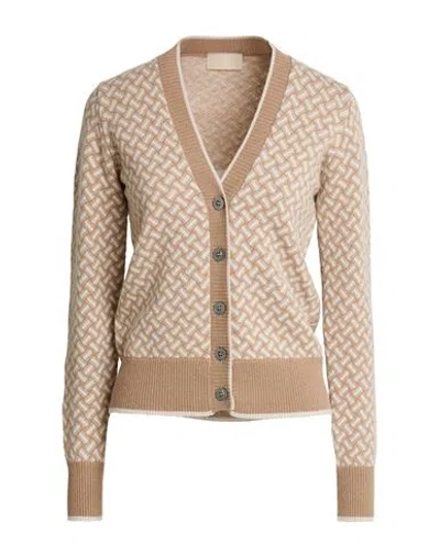 Drumohr Woman Cardigan Sand Size Xs Cashmere In Beige