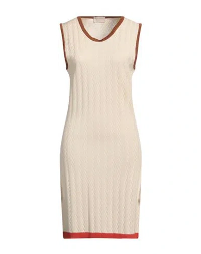 Drumohr Woman Midi Dress Ivory Size M Viscose, Wool, Silk In White