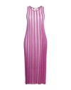 Drumohr Woman Midi Dress Mauve Size M Silk, Viscose, Virgin Wool In Purple