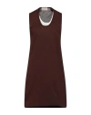 Drumohr Woman Short Dress Brown Size Xs Cotton