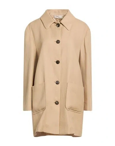 Drumohr Woman Overcoat & Trench Coat Beige Size 10 Virgin Wool, Hemp In Sand