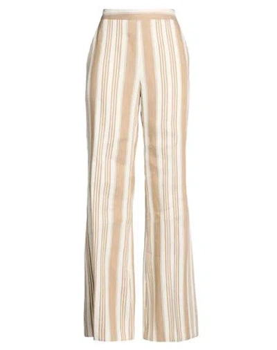Drumohr Woman Pants Beige Size 8 Linen, Cotton In Multi