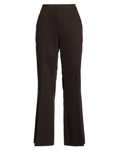 Drumohr Woman Pants Chocolate Brown Size 8 Cotton, Elastane