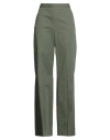 Drumohr Woman Pants Military Green Size 10 Cotton In Green