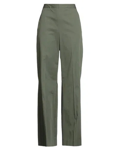 Drumohr Woman Pants Military Green Size 10 Cotton